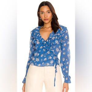 NWT Free People Amanda Ruffle Top M